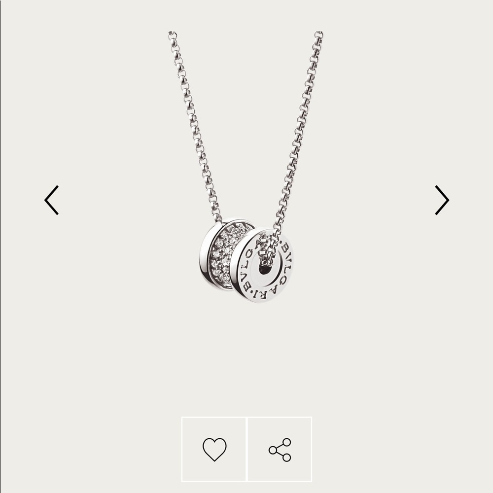 Bvlgari B.ZERO1 necklace white gold with diamonds